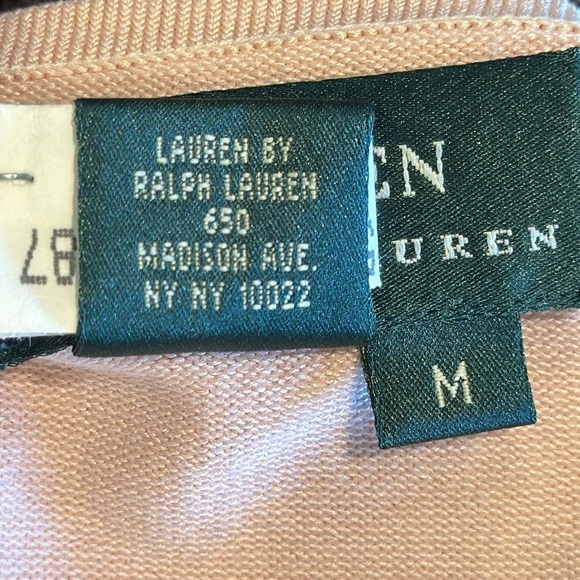 Lauren Ralph Lauren pink silk blend sweater size medium - Picture 10 of 11
